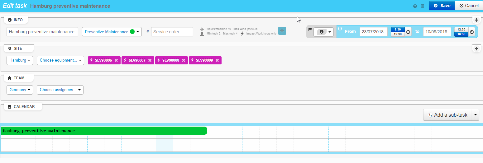 Optimizer: adjust a task's restrictions.